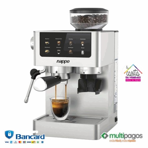 CAFETERA ESPRESSO BARISTA DELUXE 6 EN 1 C/MOLINILLO DE CAFE Y ESPUMADOR NEC-339
