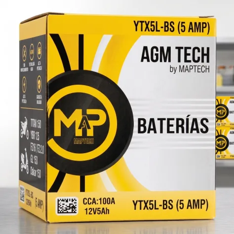 Baterias AGM Tech MAPTECH YTX5L-BS (5 AMP)